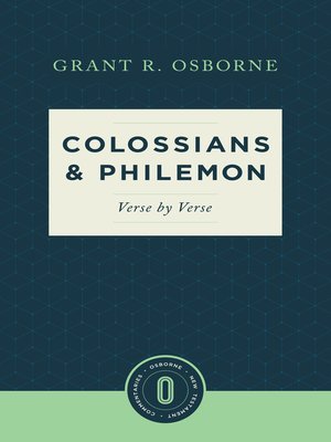 cover image of Colossians & Philemon Verse by Verse
